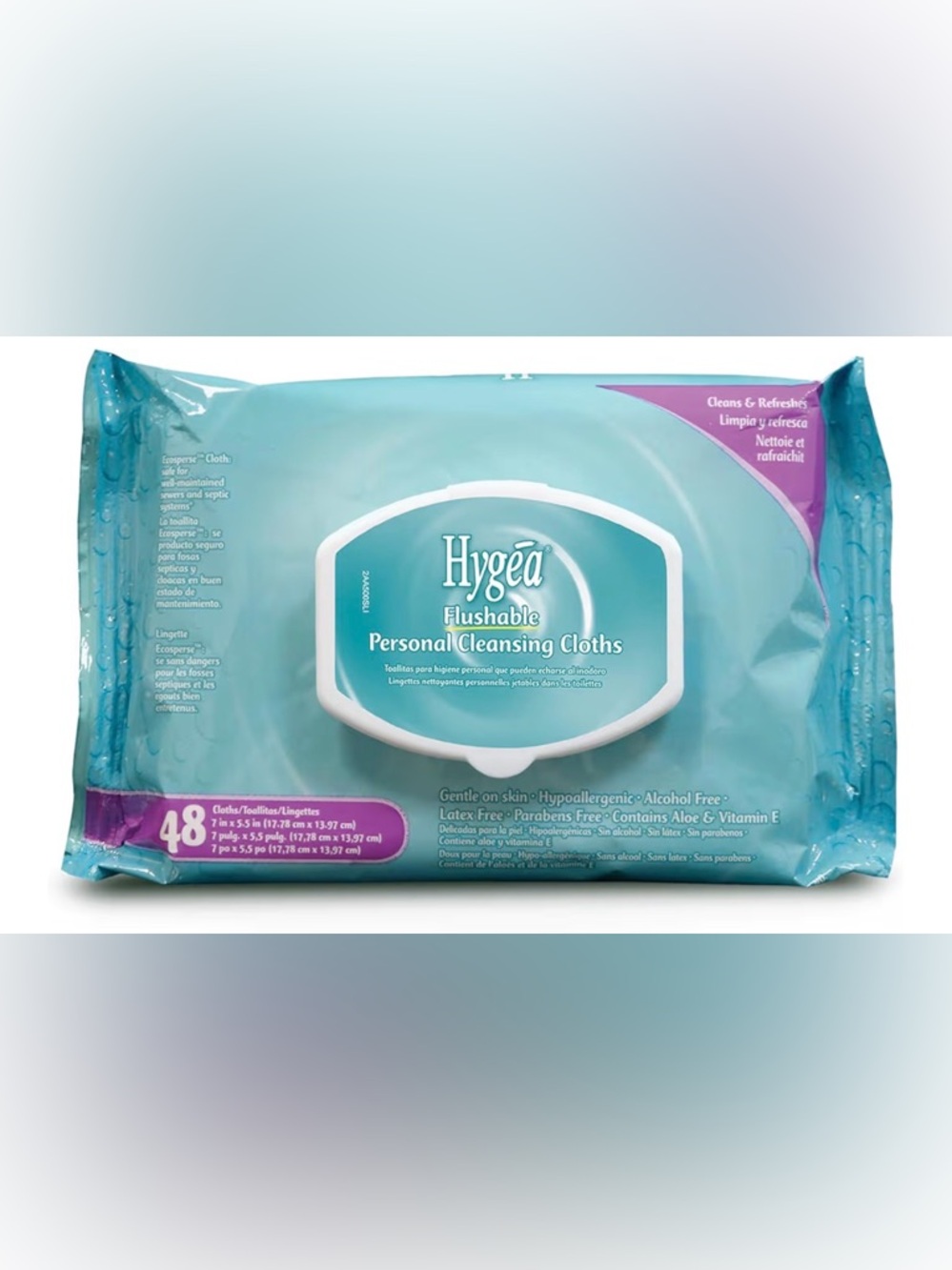 Hygea Flushable Personal Cleansing Cloths